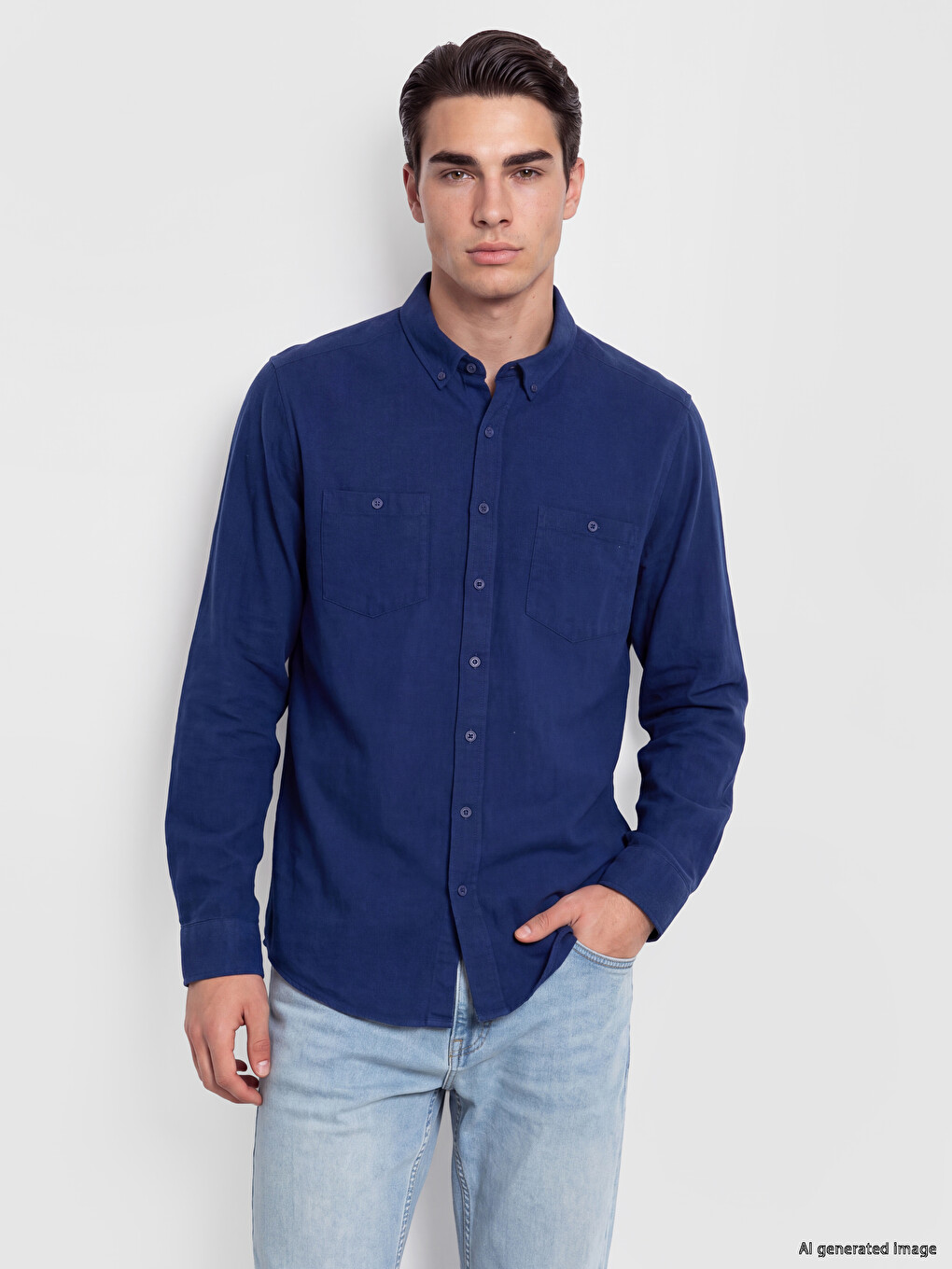 Standard Fit Men's Gabardine Shirt