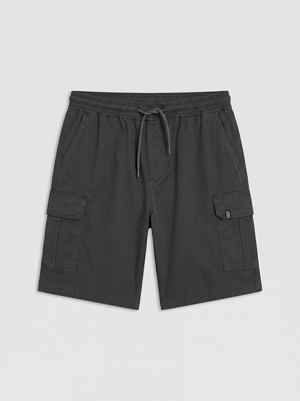 Man Anthracite Cargo Shorts-4