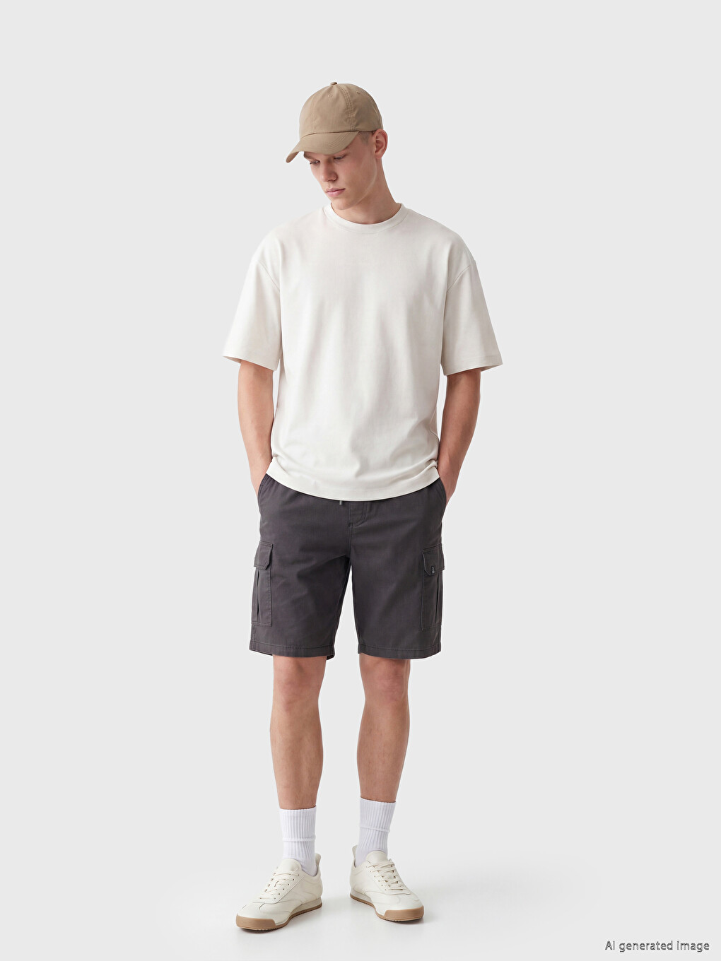 Man Anthracite Cargo Shorts