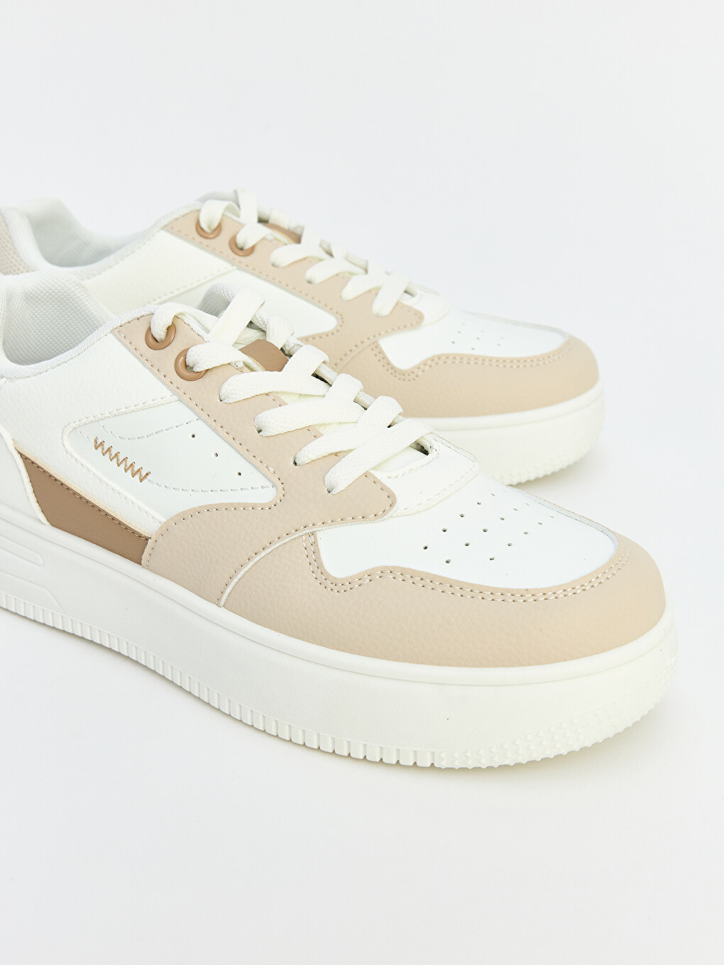 Faux Leather Women's Sneakers-2