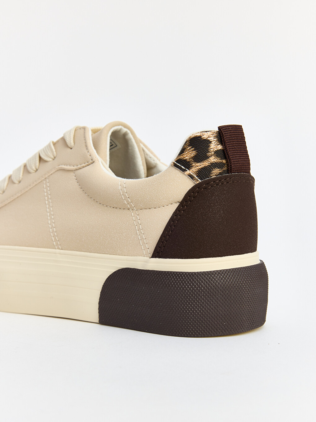 Leopard Detailed Thick Soled Women's Sneakers-3