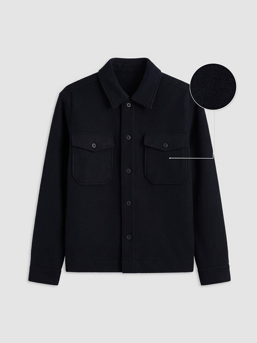 Regular Fit Men's Overshirt-4