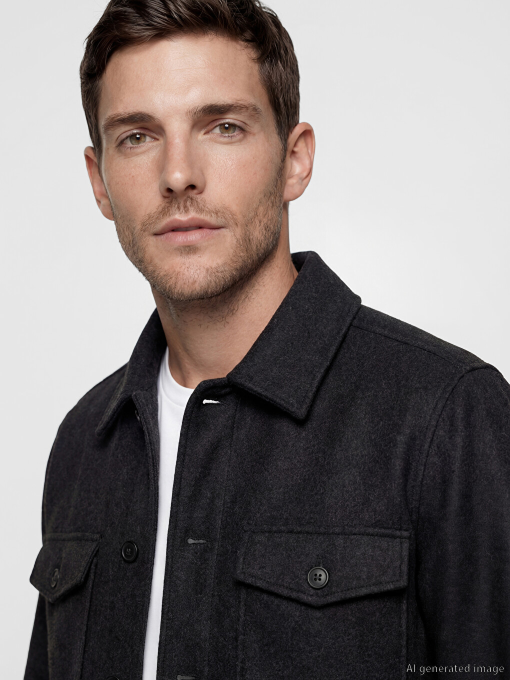 Regular Fit Men's Overshirt-2