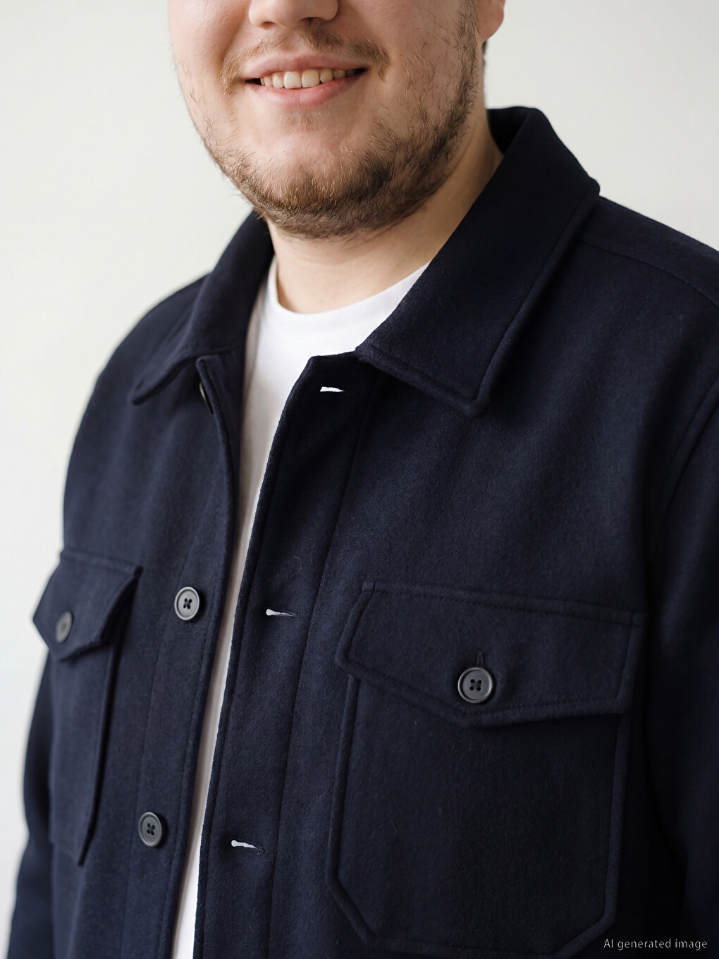 Regular Fit Men's Overshirt-2