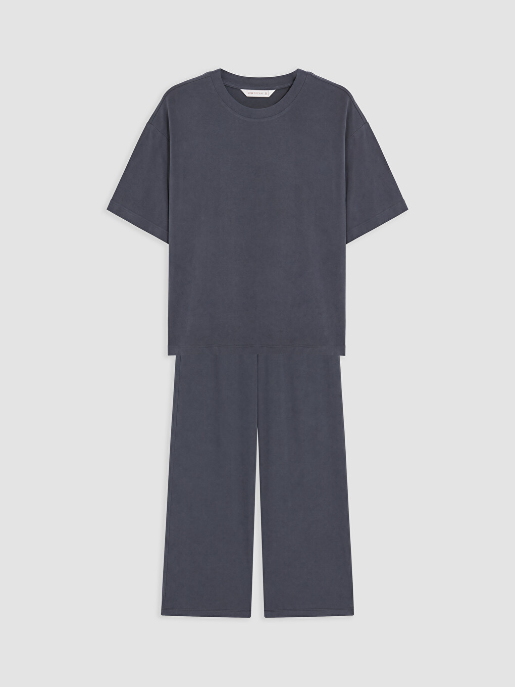 Antrasit Bisiklet Yaka Kadın Pijama Takımı-4