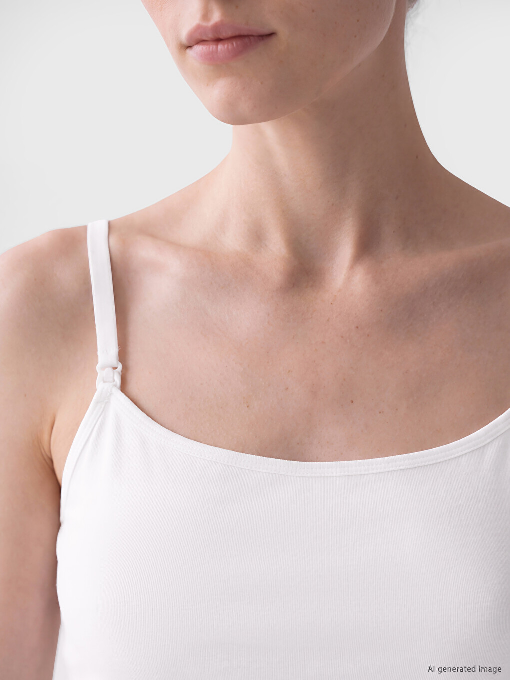 Square Neck Strappy Maternity Vest Top-2