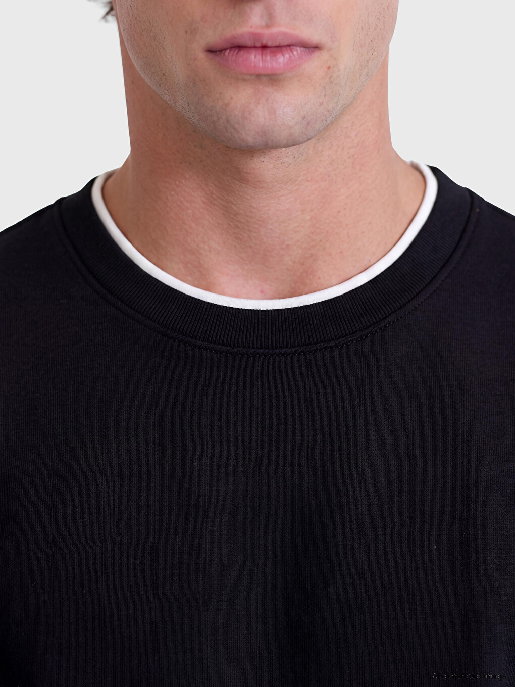 Bisiklet Yaka Erkek Sweatshirt-2