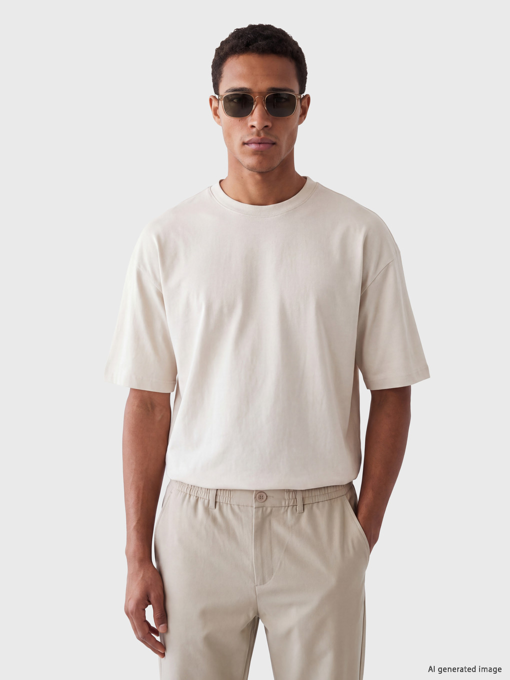 Boxy Fit Thick Fabric T-shirt /05-1