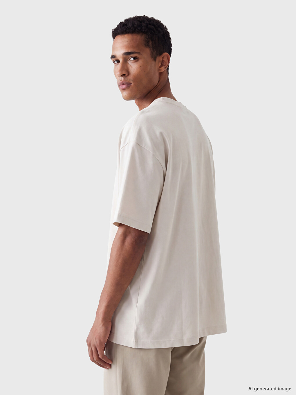 Boxy Fit Thick Fabric T-shirt /05-3