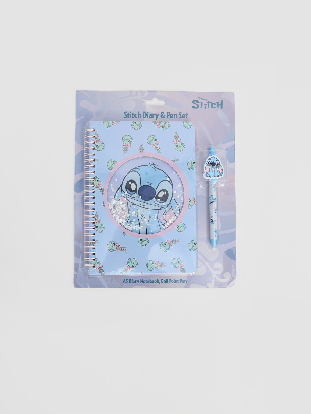 Stitch Figured Sticker Notebook And Pen Set