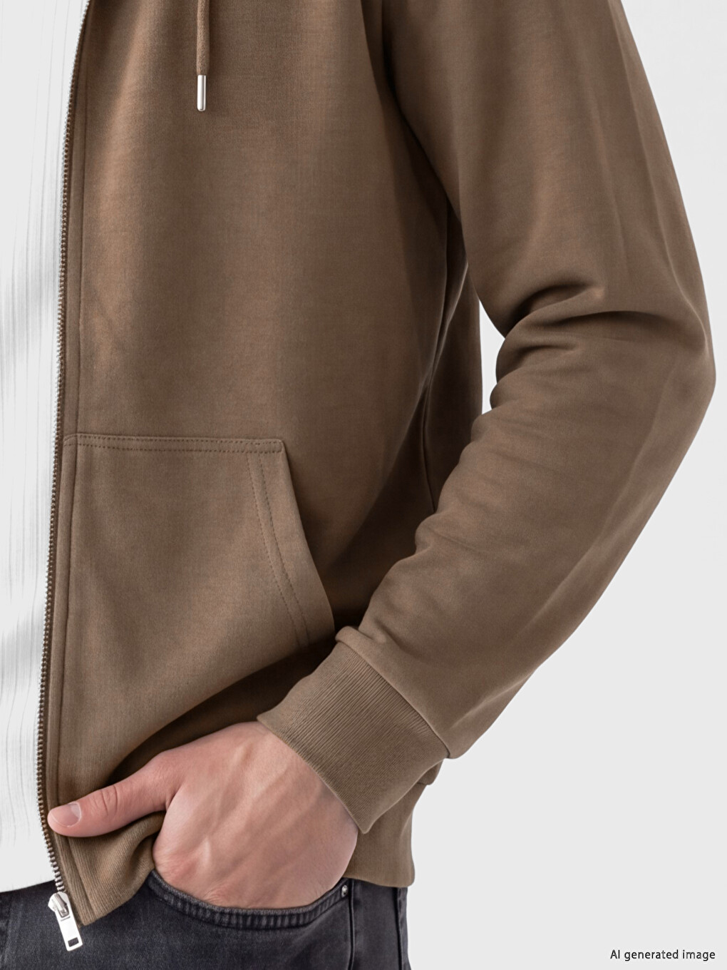 Hooded Men's Zip-up Sweatshirt-2