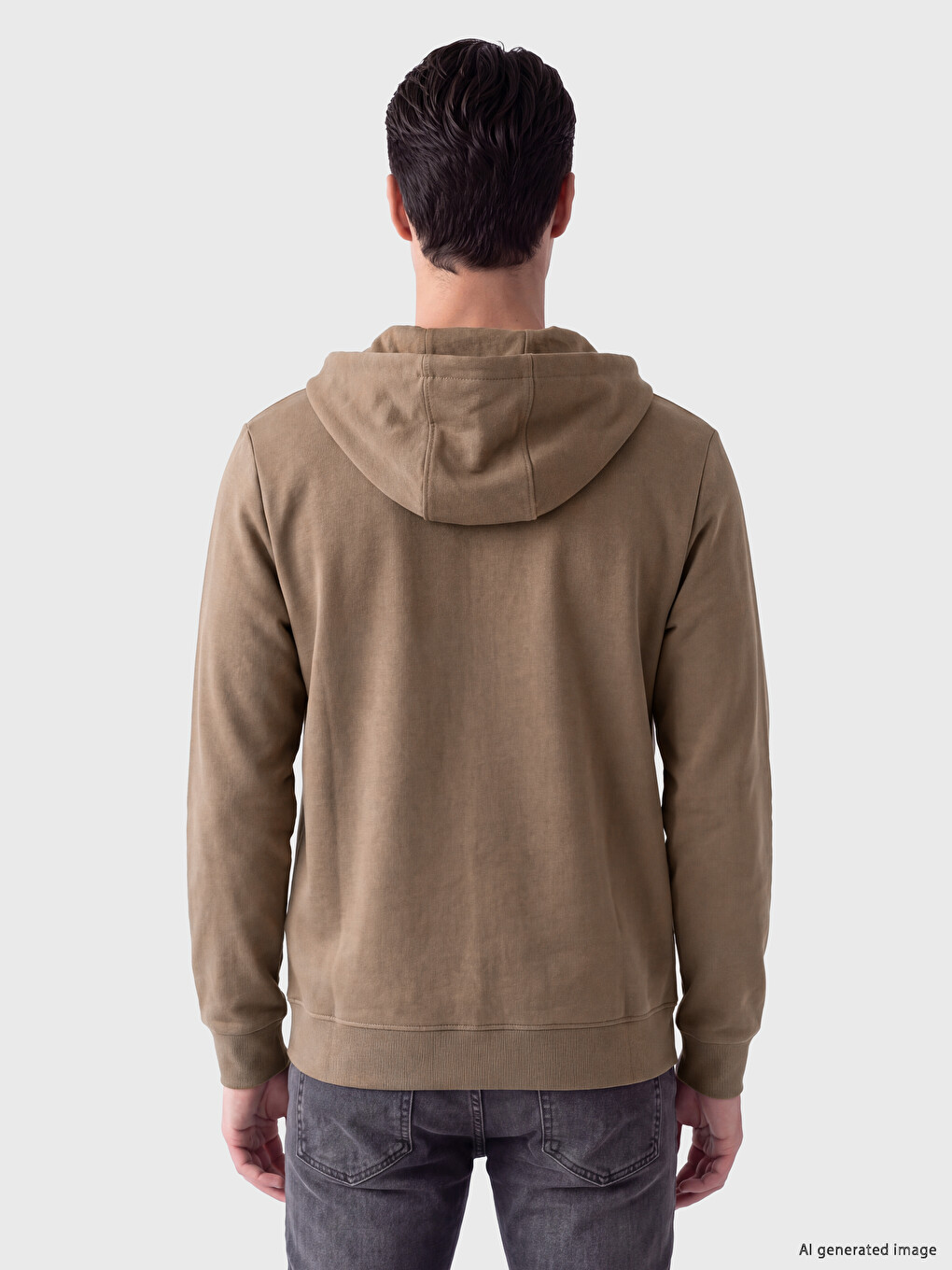 Hooded Men's Zip-up Sweatshirt-3