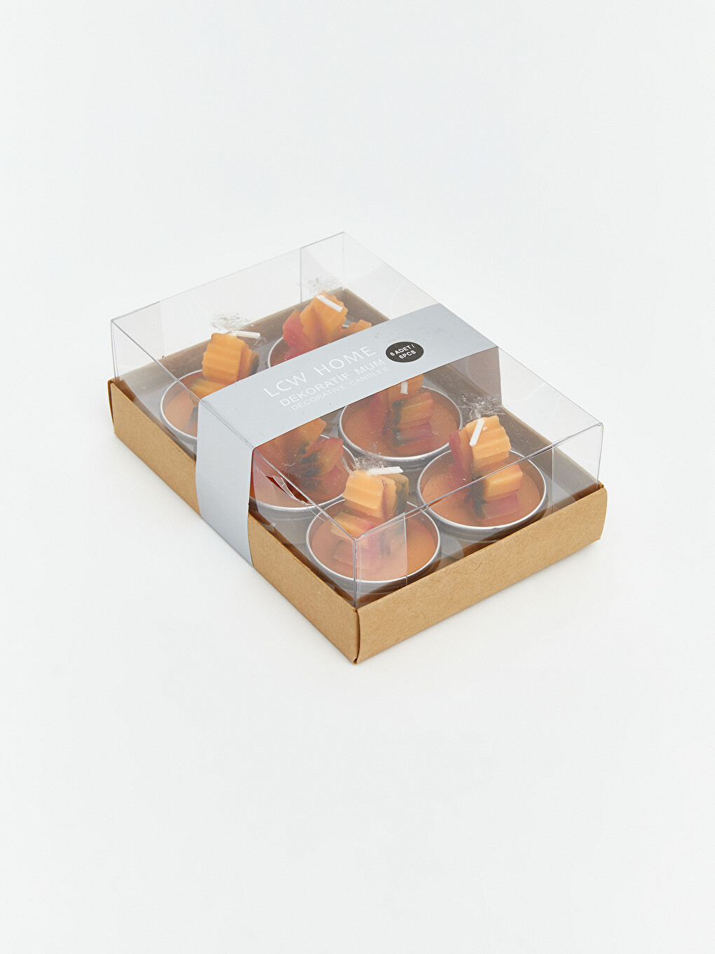 Leaf Shaped Decorative Tealight Candle 6-count-2