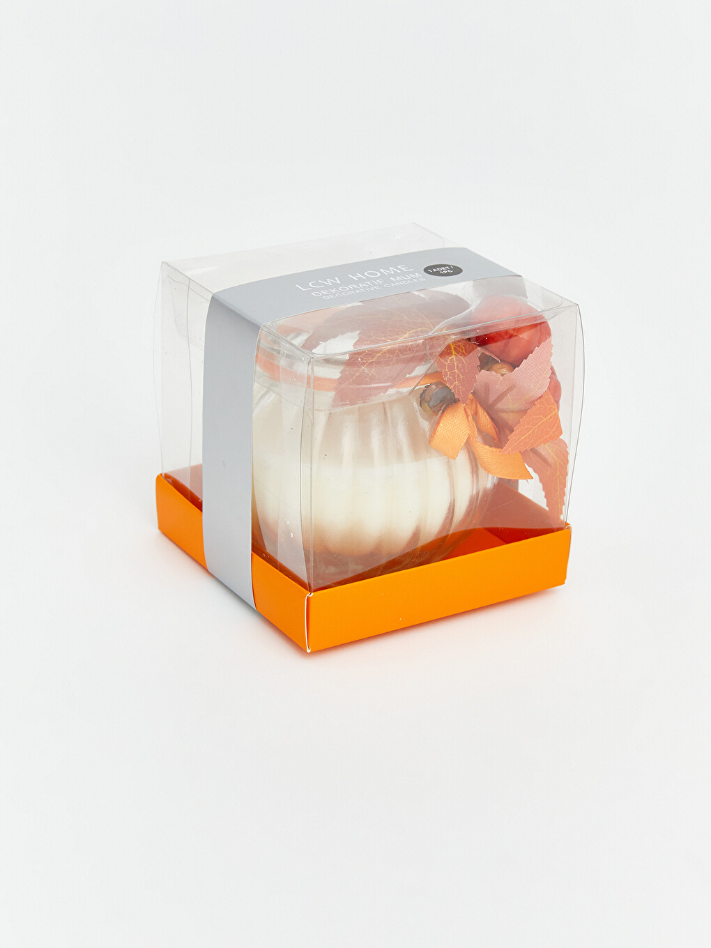 Pumpkin Figured Glass Jar Candle-2