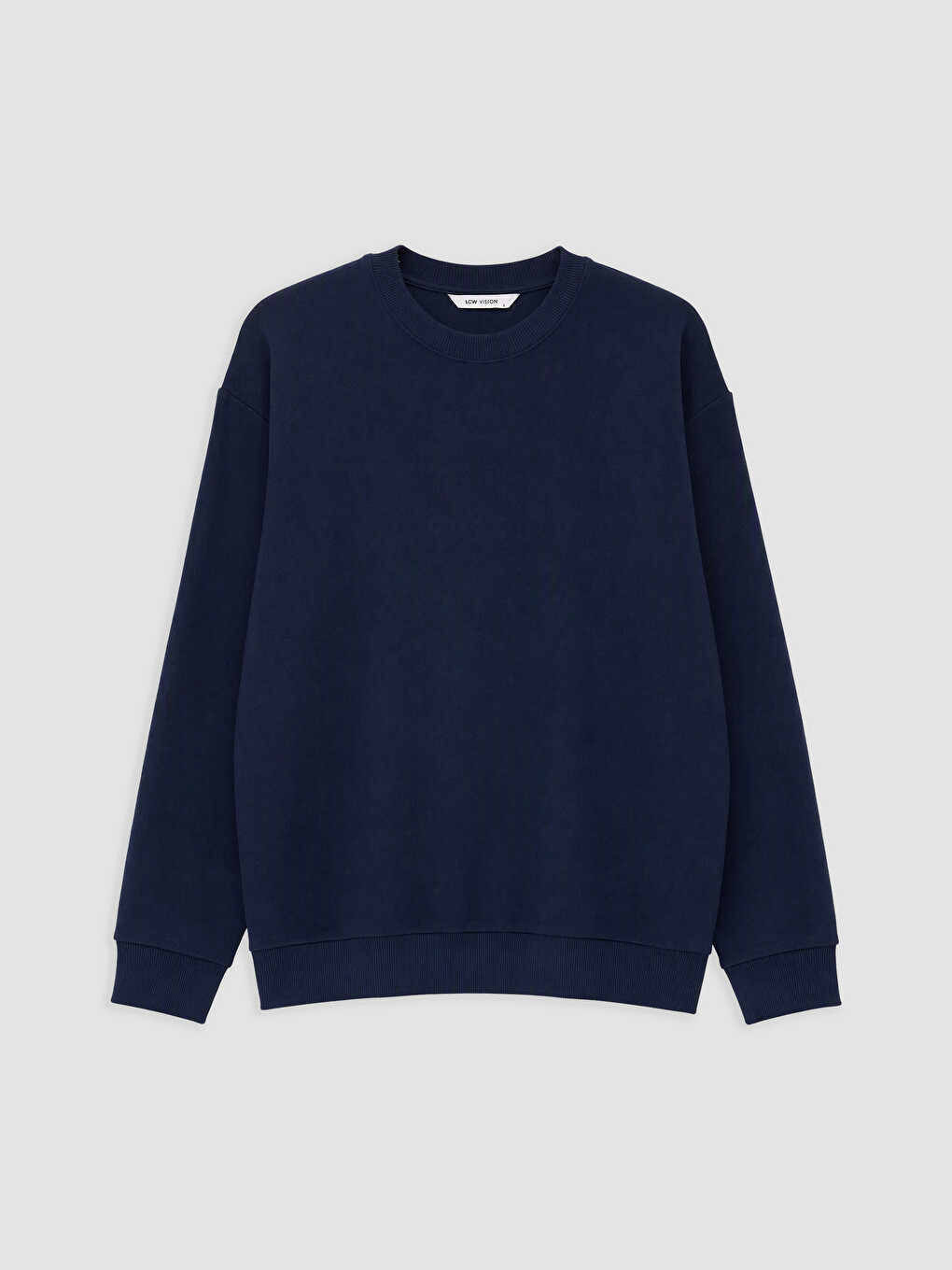 Lacivert Bisiklet Yaka Erkek Sweatshirt