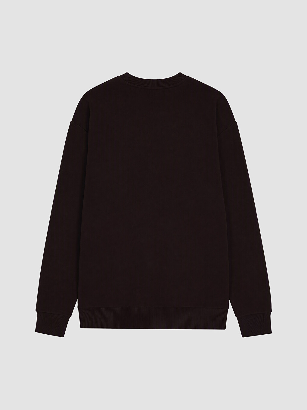 Kahverengi Bisiklet Yaka Erkek Sweatshirt-2