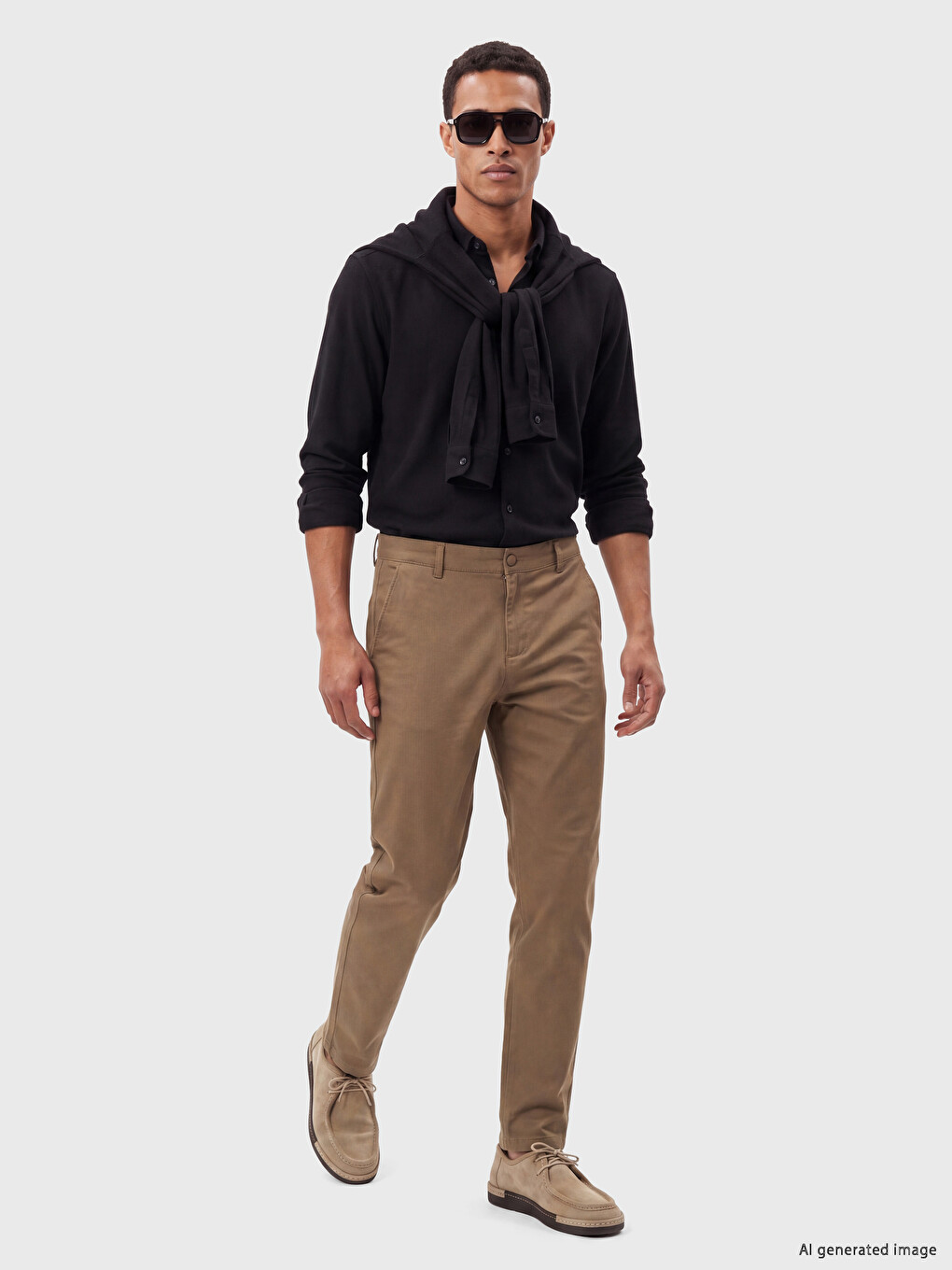 Slim Fit Men's Gabardine Trousers