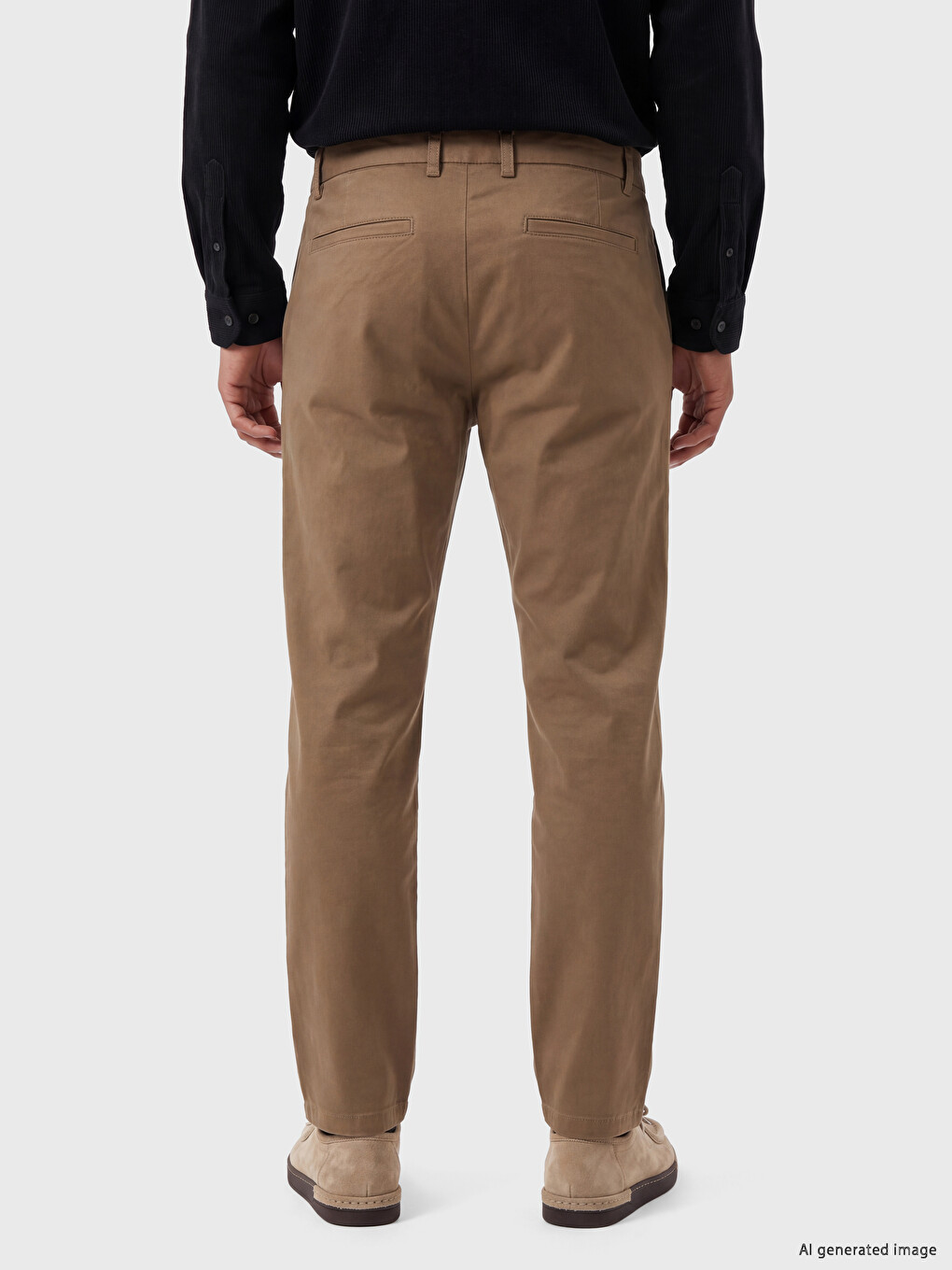 Slim Fit Men's Gabardine Trousers-3