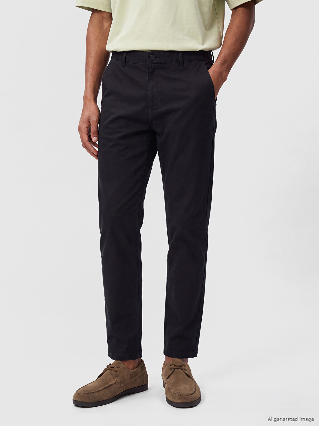 Slim Fit Men's Gabardine Trousers-1