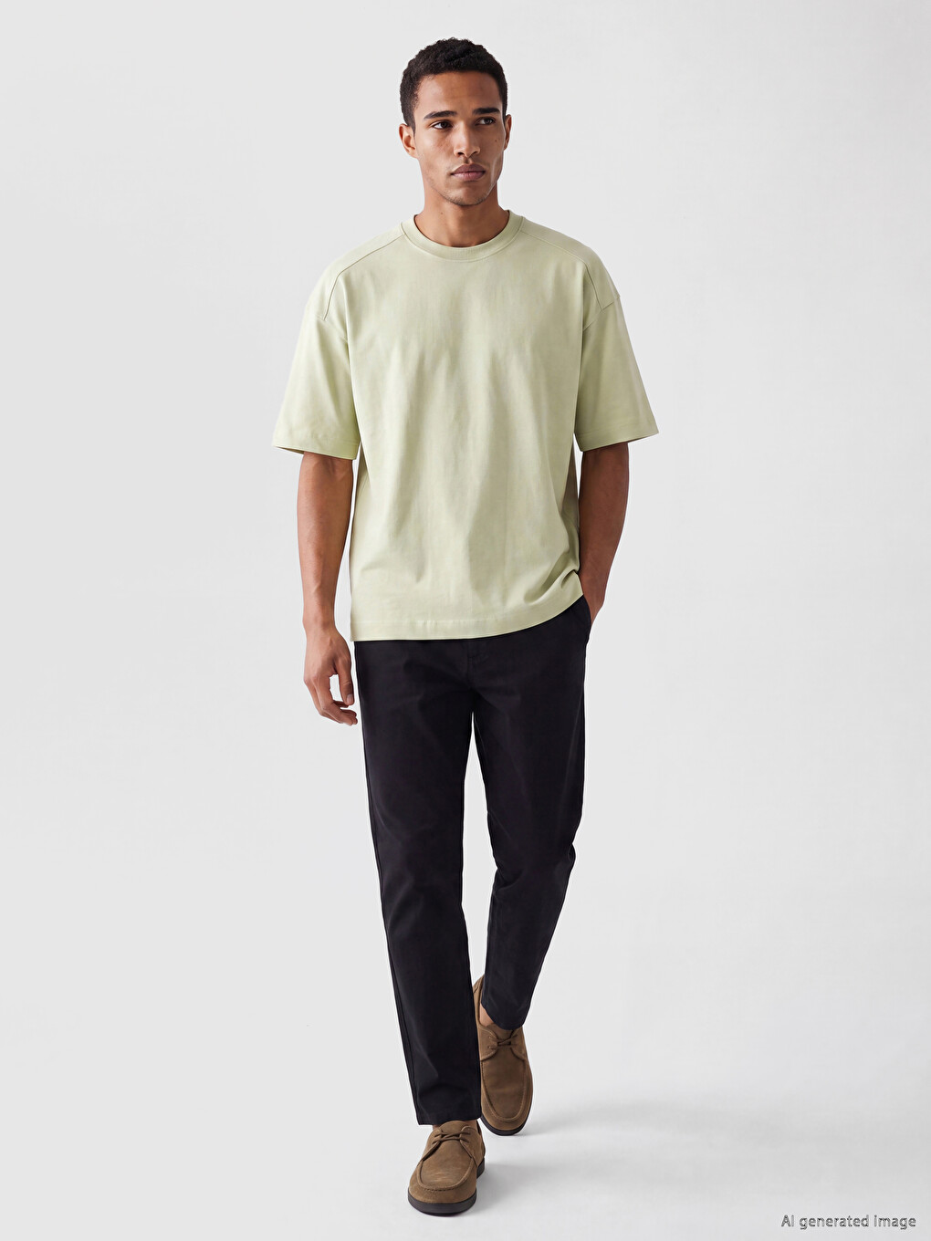 Slim Fit Men's Gabardine Trousers-2
