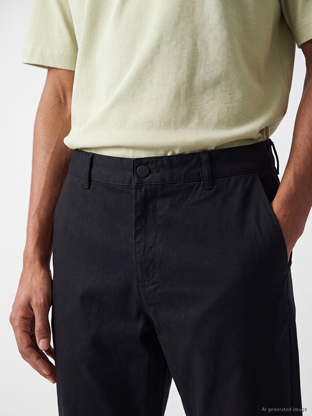 Slim Fit Men's Gabardine Trousers-3
