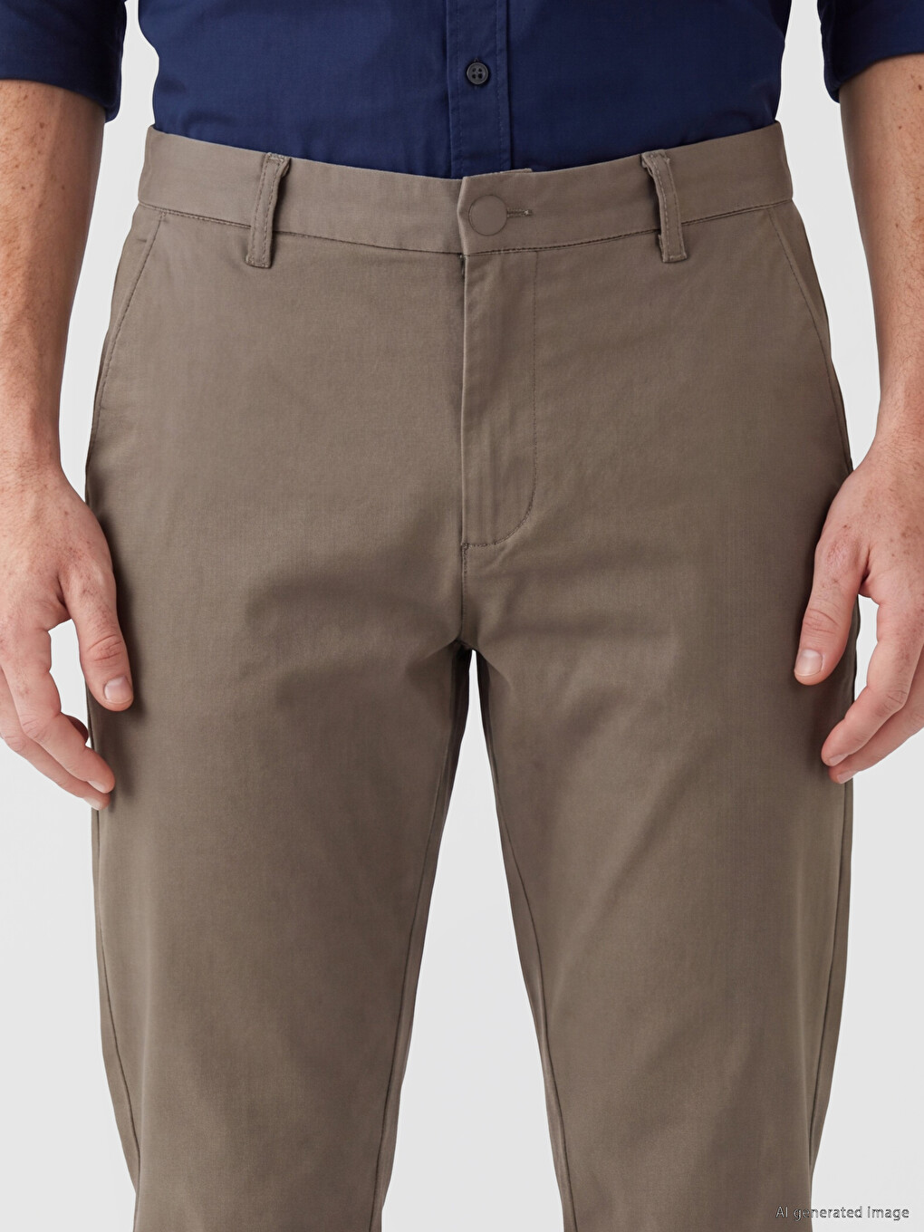 Pantaloni Gabardină Slim Fit Bărbați-2