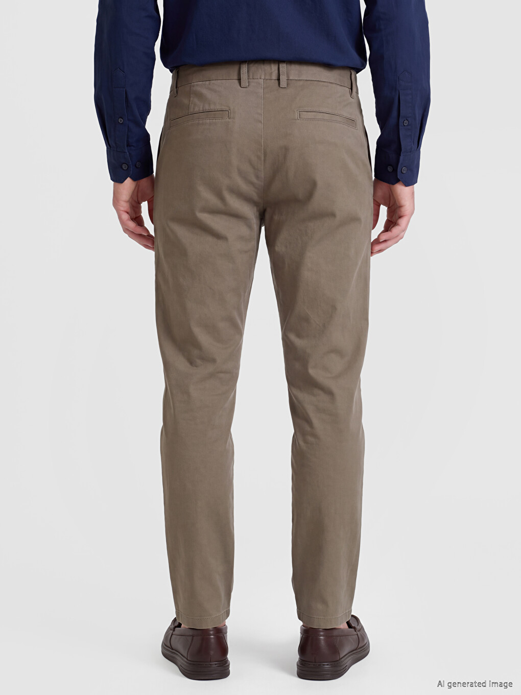 Pantaloni Gabardină Slim Fit Bărbați-3