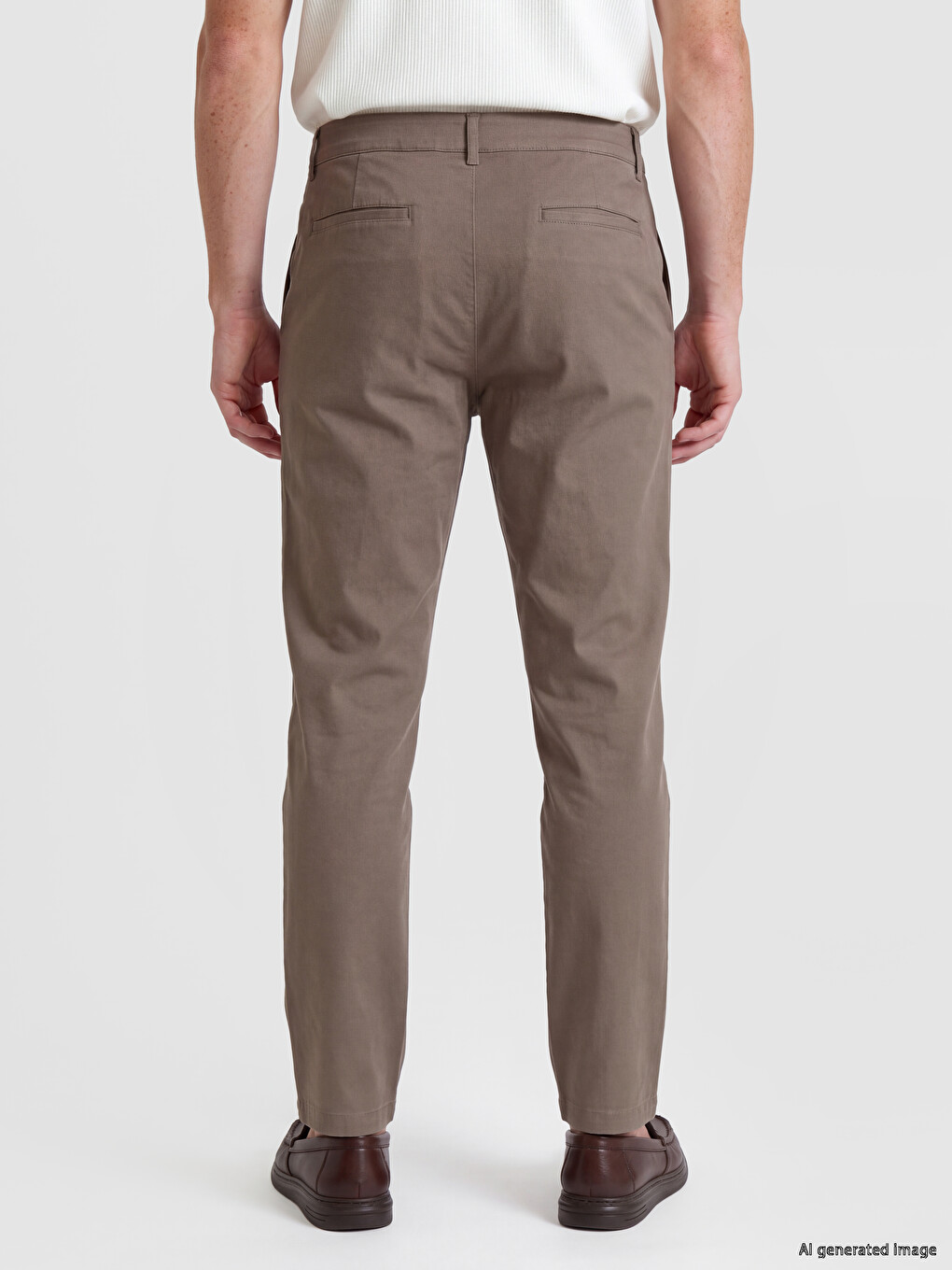 Pantaloni Slim Fit Gabardină Bărbați-3