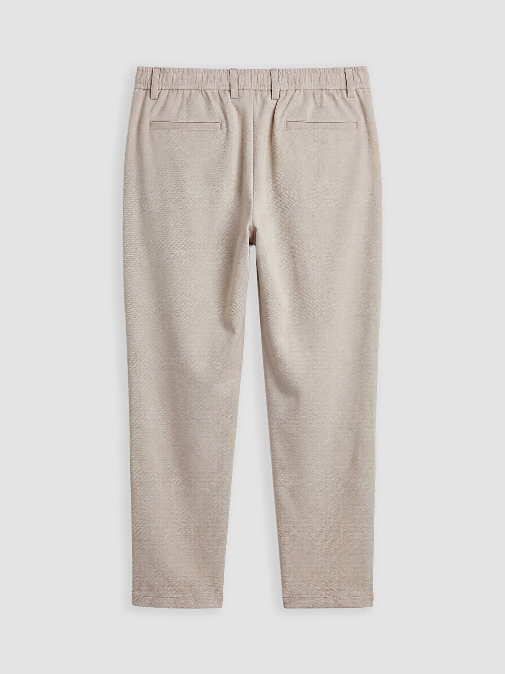 Elastic Waist Slim Fit Men's Pleated Trousers-5