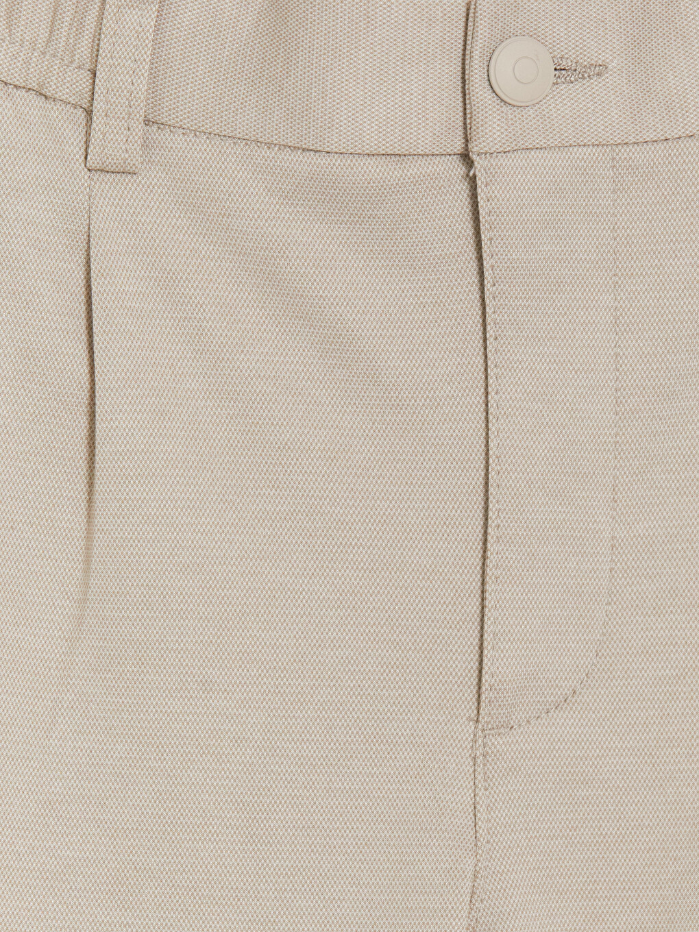 Elastic Waist Slim Fit Men's Pleated Trousers-6