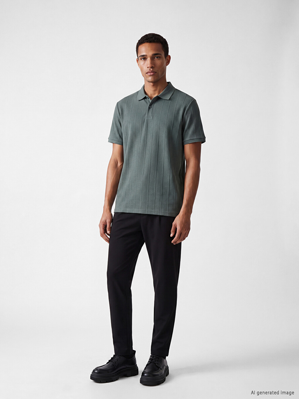 Slim Fit Pleated Men's Trousers