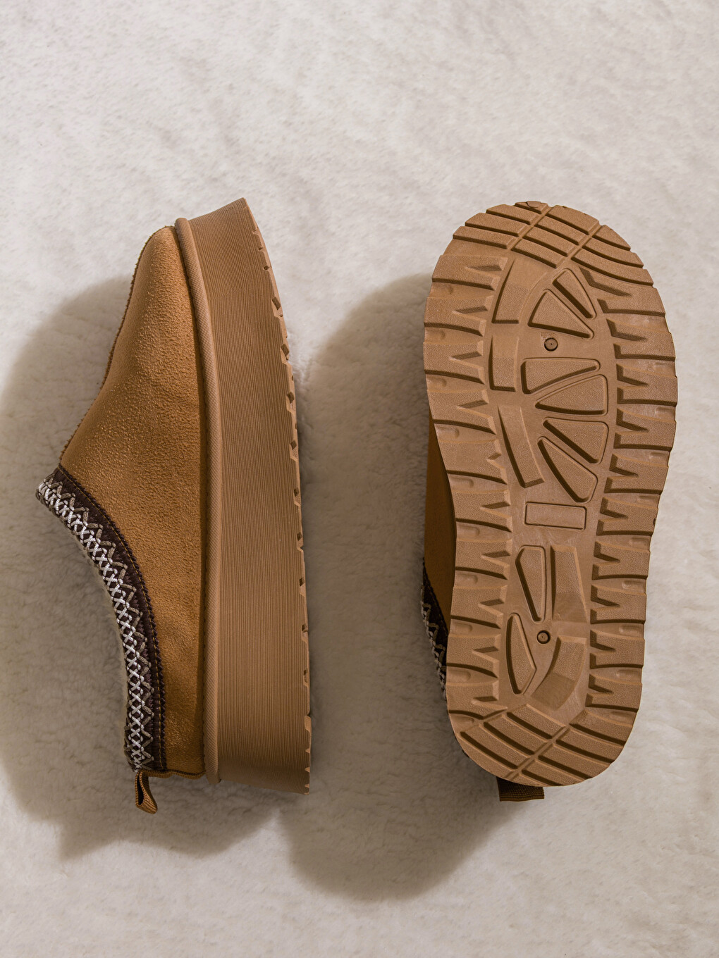Woman Beige Slipper Boots-5