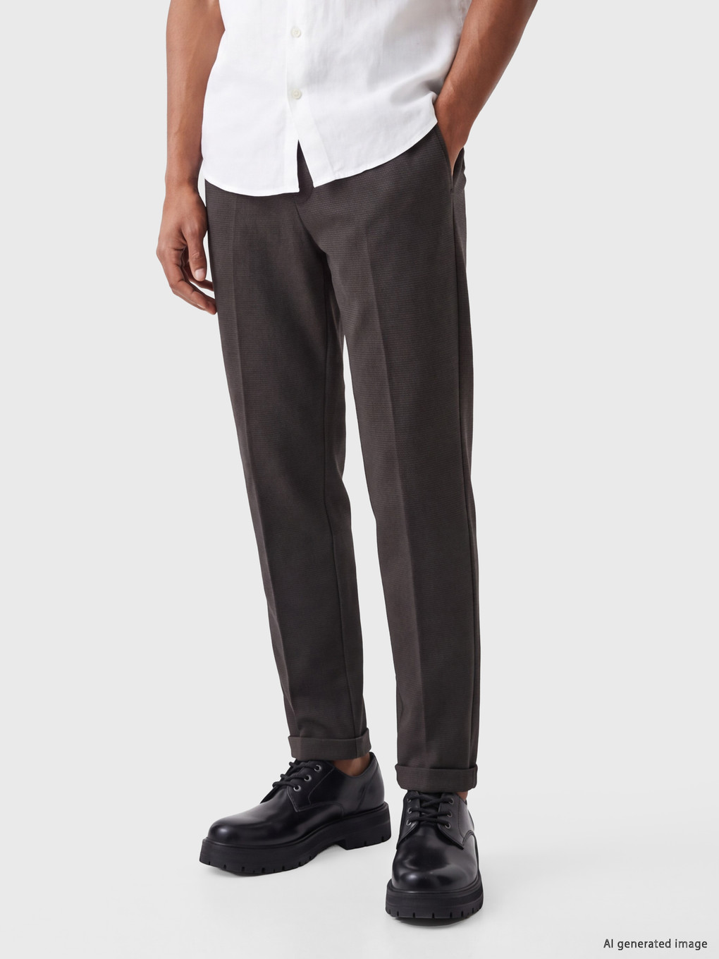 Standard Fit Gabardine Men's Trousers-1