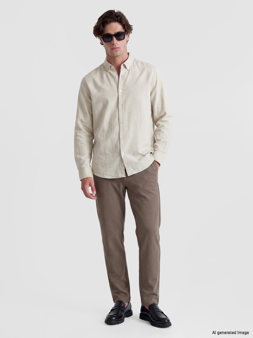 Slim Fit Textured Men's Trousers