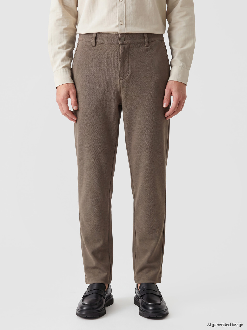 Slim Fit Textured Men's Trousers-1