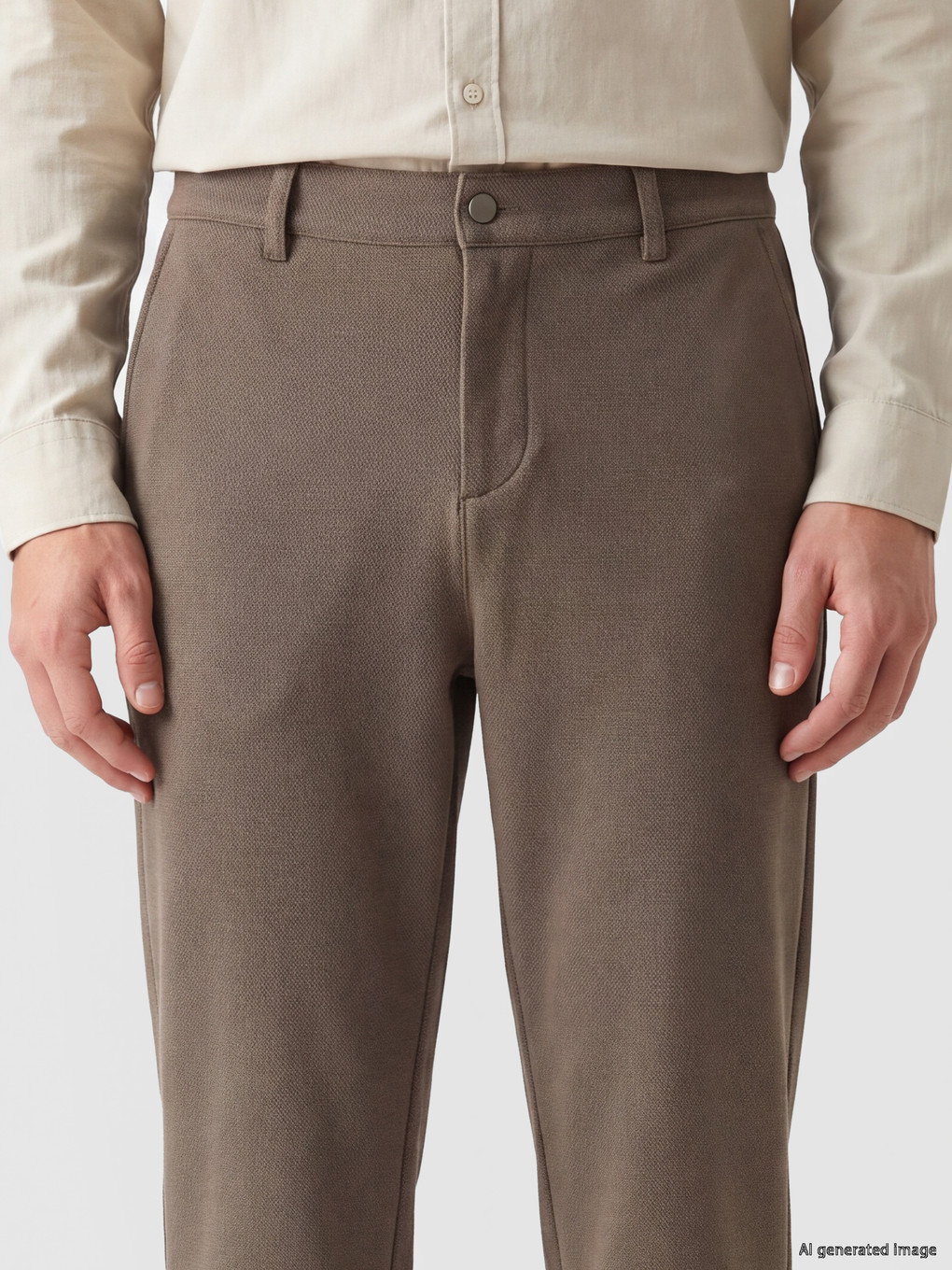 Slim Fit Textured Men's Trousers-2
