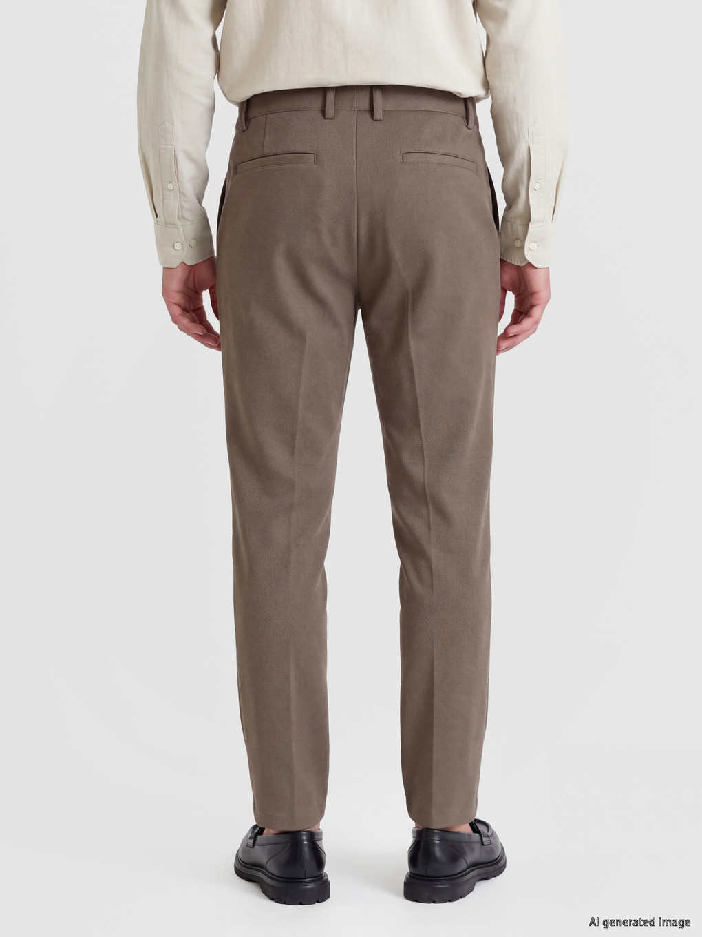 Slim Fit Textured Men's Trousers-3
