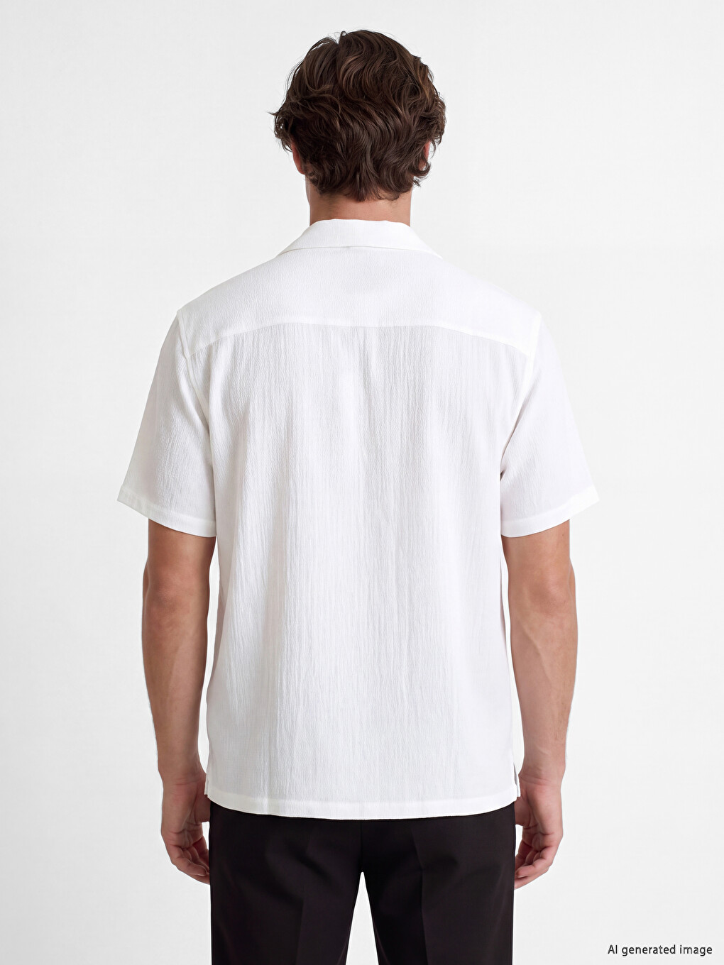 Regular Fit Crinkle Fabric Men's Shirt-3