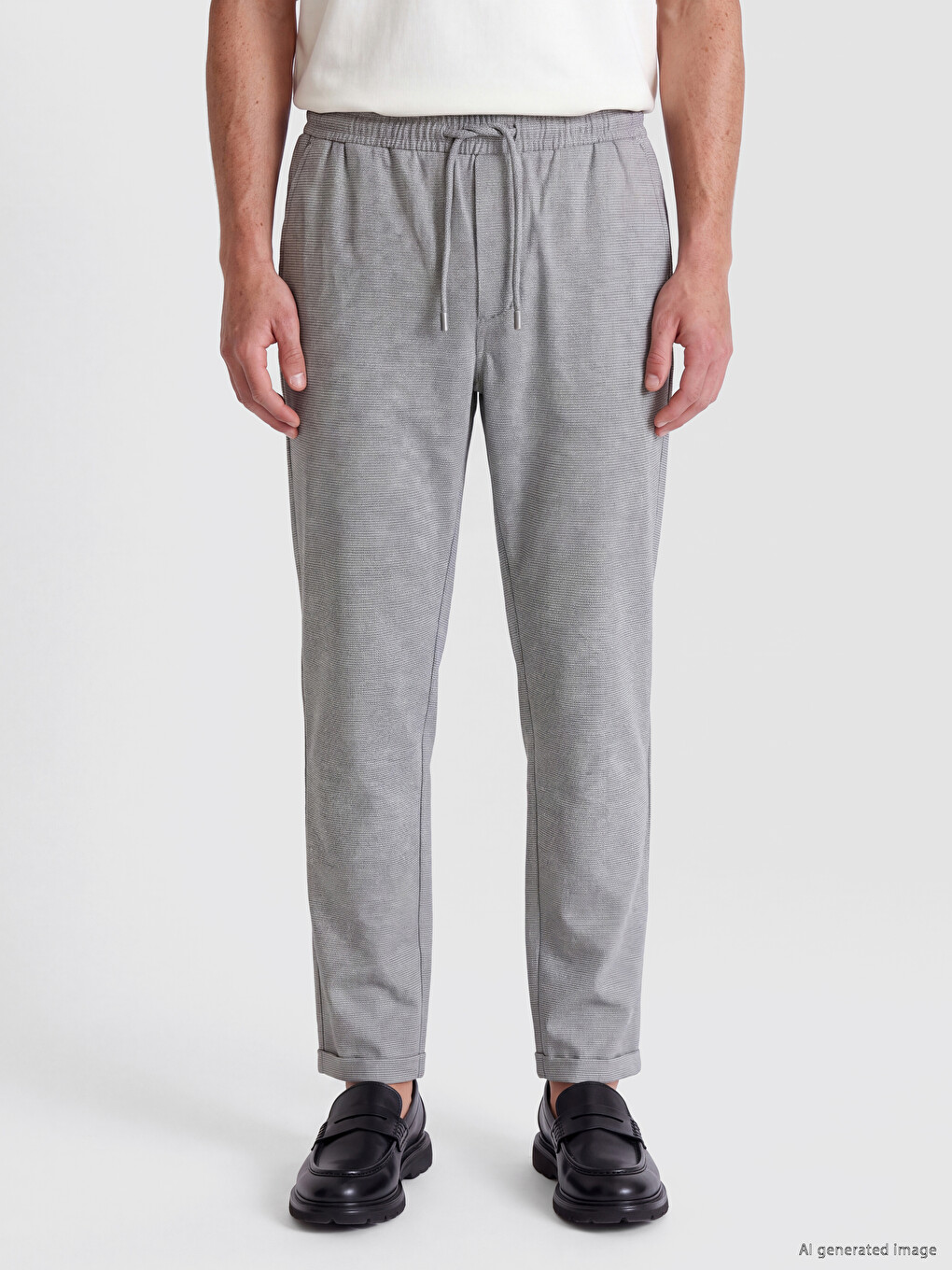 Чоловік Сірий Штани-1