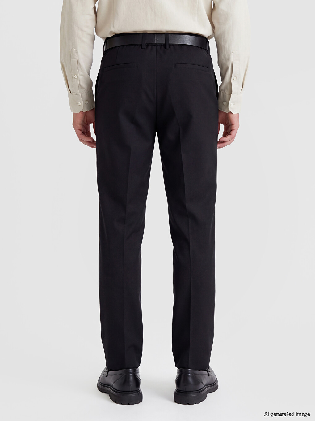 Relax Fit Falten Herren Hosen-3