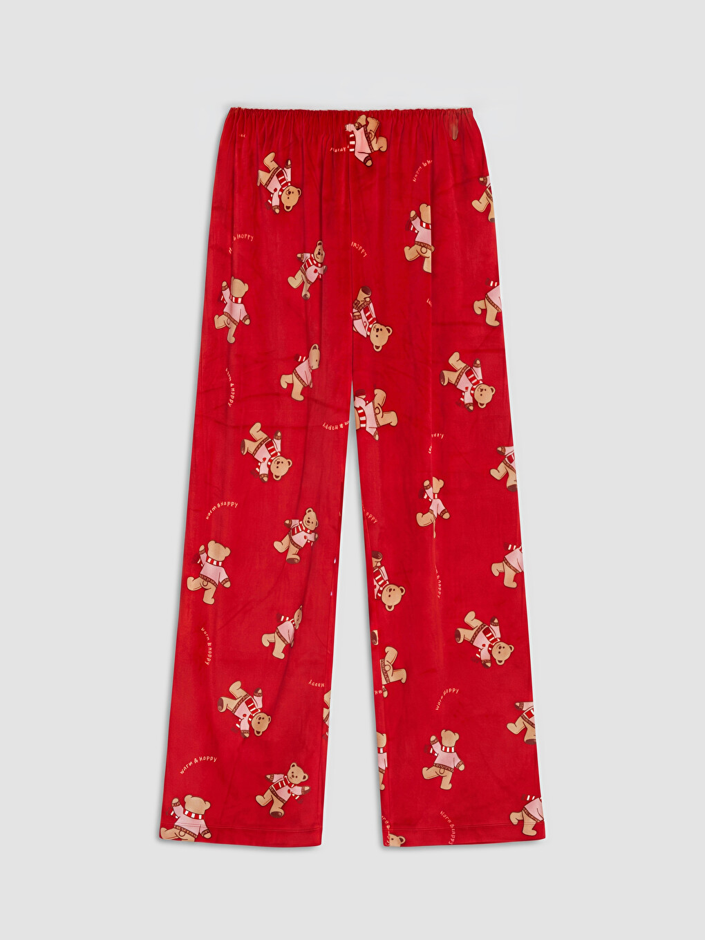 Pembe Kız Çocuk Kadife Pijama Takım-4