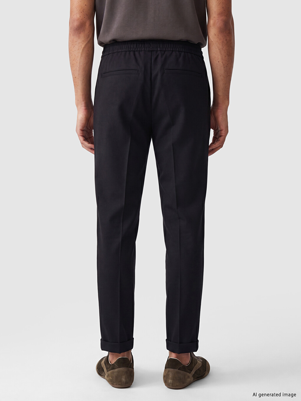 Regular Fit Gabardine Men's Trousers-3