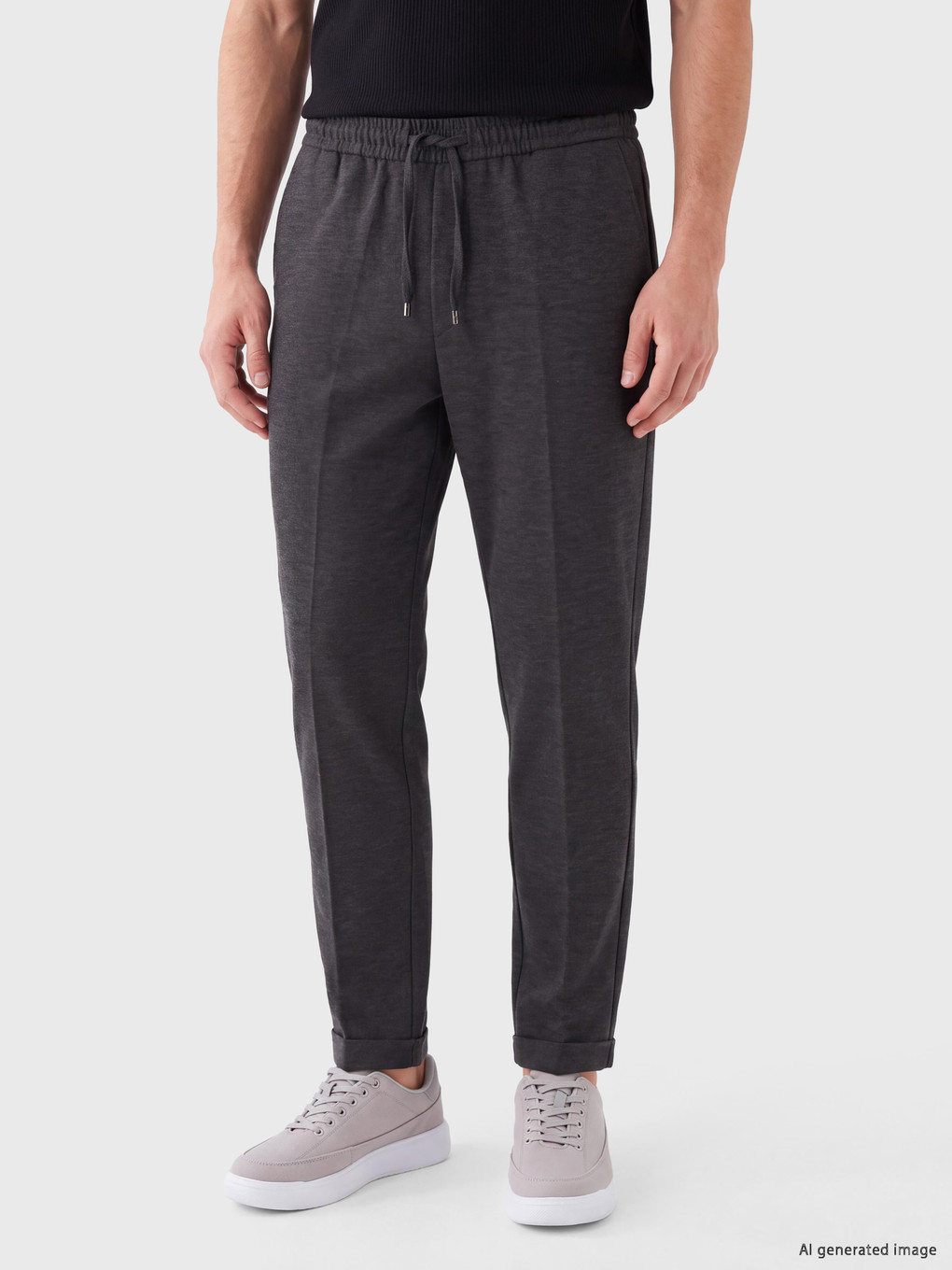 Regular Fit Gabardine Men's Trousers-1