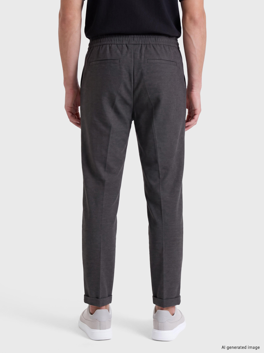Regular Fit Gabardine Men's Trousers-3