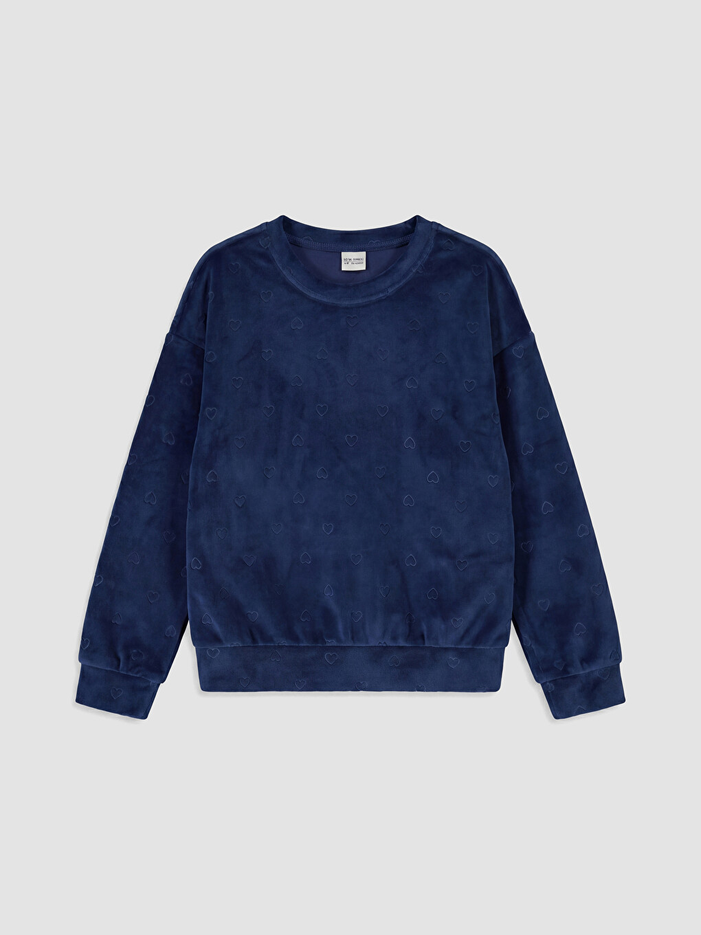 Crew Neck Girls' Velvet Pyjamas Set-1