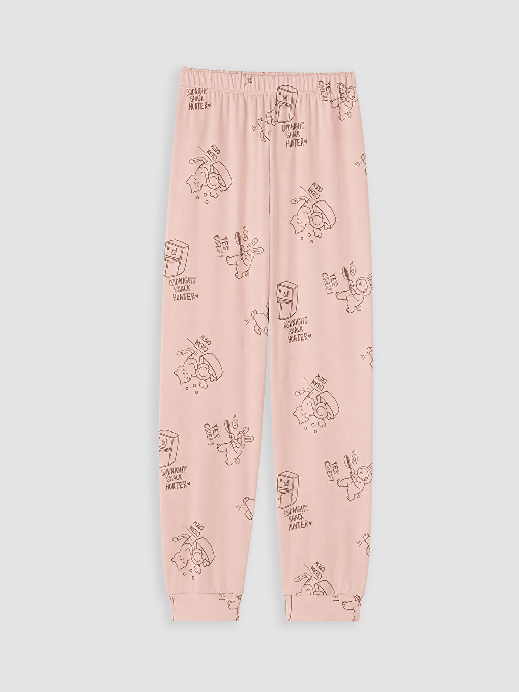 Pembe Bisiklet Yaka Kız Çocuk Pijama Takım-4