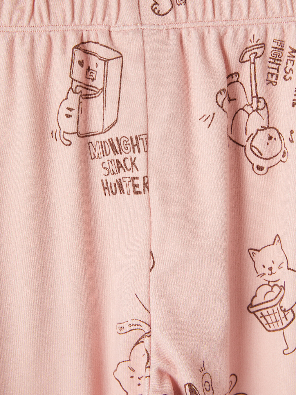 Pembe Bisiklet Yaka Kız Çocuk Pijama Takım-5