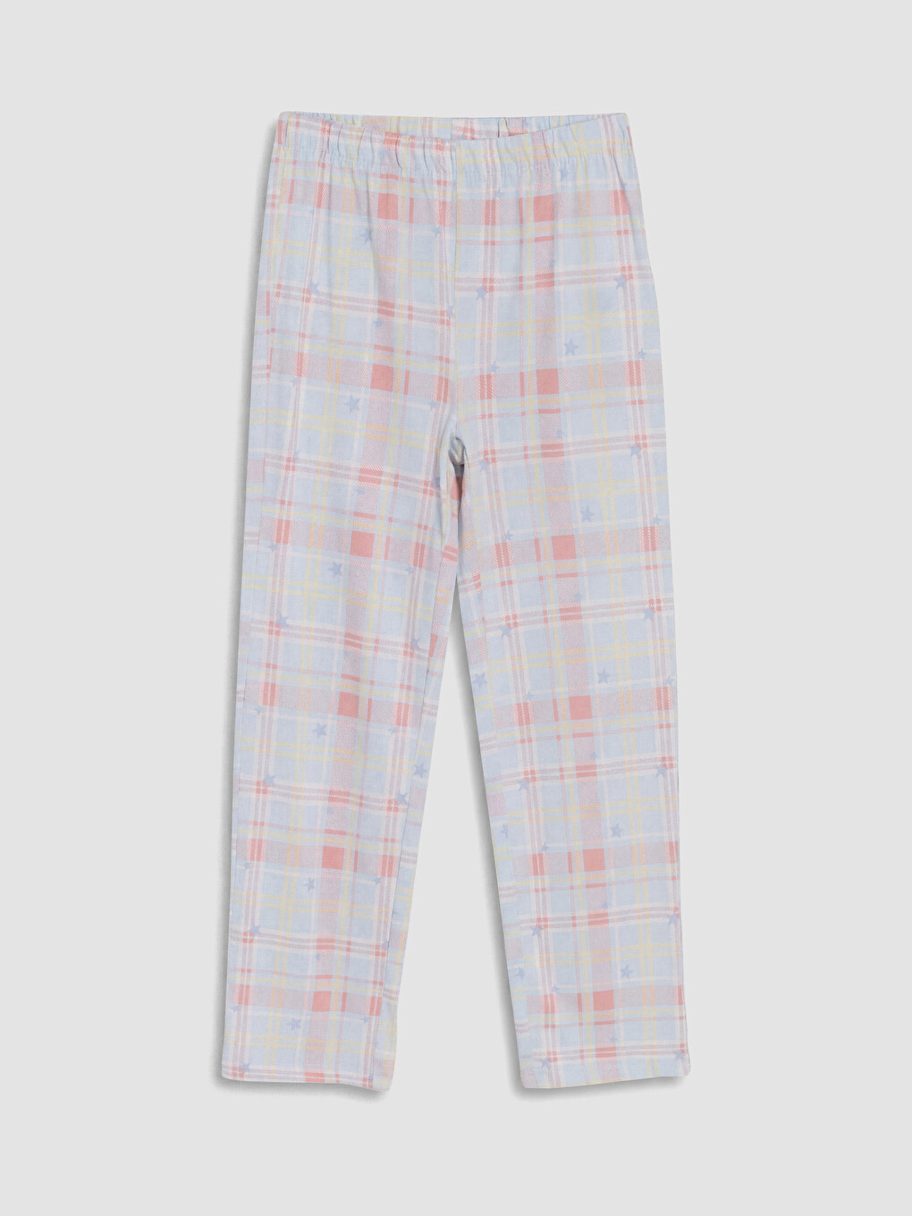 Mavi Ekose Kız Çocuk Pijama Alt