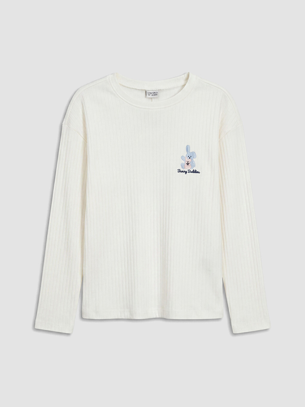 Ekru Nakışlı Kız Çocuk Pijama Takım-1