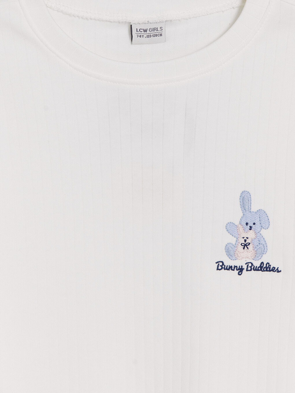Ekru Nakışlı Kız Çocuk Pijama Takım-3